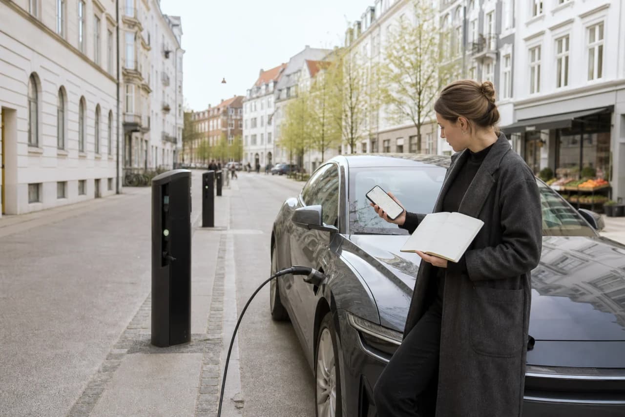 Beboer uden privat parkering planlægger offentlig opladning ved flere ladestandere i byen
